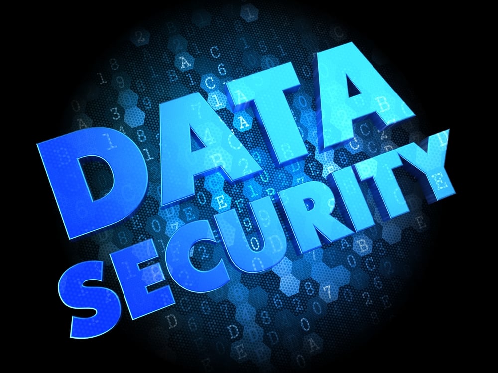 Data Security - Blue Color Text on Dark Digital Background.-1