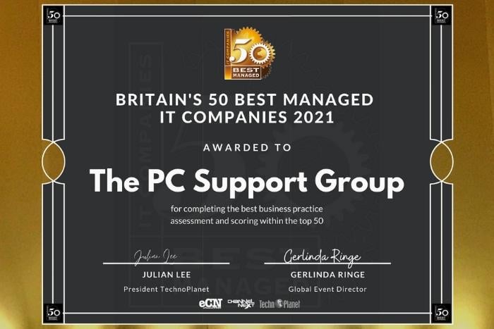 5th ‘50 Best Managed IT Companies in Britain Award' win